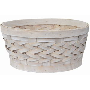 White Wash Woodchip Bowl - 10"