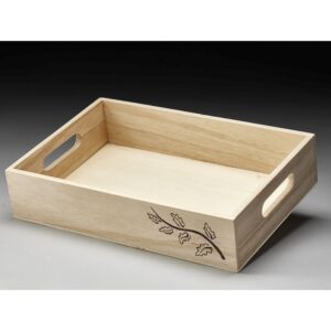 Wood Tray with Decorative Imprint