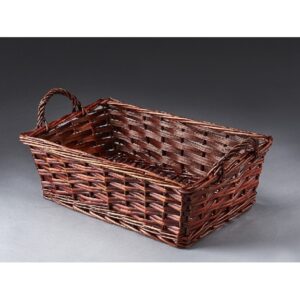 16" Willow Hamper; Brown Stain