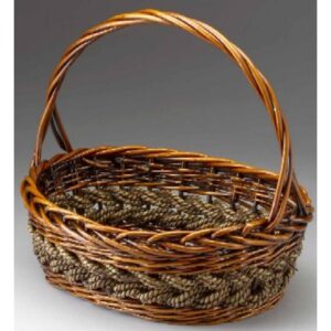 Brown Stain Willow and Rope Oval