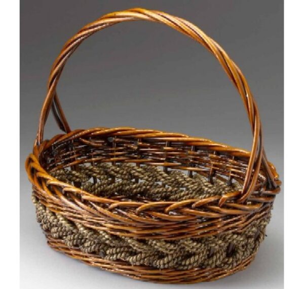 Brown Stain Willow and Rope Oval