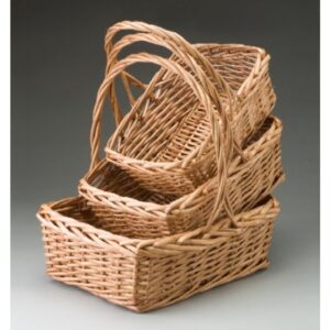 Buff Color Rect Willow Set of 3