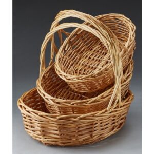 Buff Color Oval Willow Set of 3