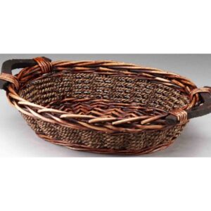 Willow and Rope Tray with Wooden Ear Handles