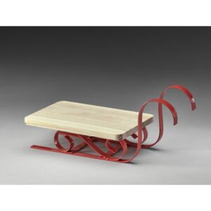 Wooden Sled with Metal Runners