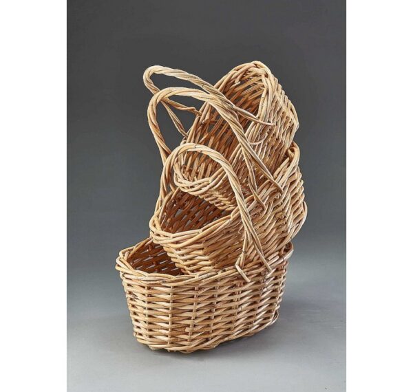 Oval Set of 3 Indonesian Split-Rattan