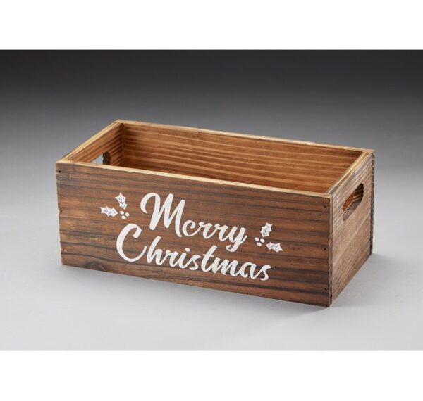 Merry Christmas Wooden Container