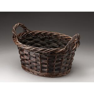 Brown Stain Oval Willow Basket