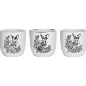 Ceramic Containers w/Rabbit Design