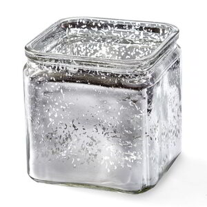 Glass Cube - Silver Mercury