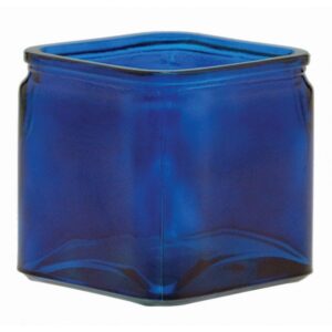Glass Cube - Cobalt Blue