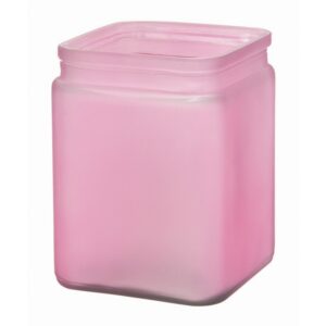 Pink Frost Rectangular Glass Vase