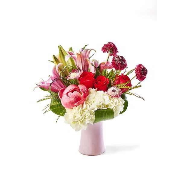 Glass Gathering Vase - Shades of Pink - Image 2