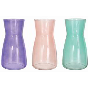 Three Assorted Color Glass Vase *see note below*