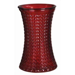 Ruby Red Glass Gathering Vase