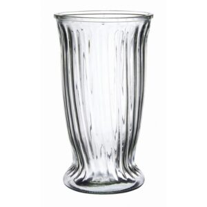 XL Ribbed Glass Vase - Clear