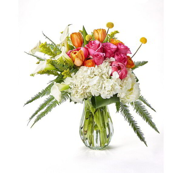 Ribbed Glass Vase - Clear - Image 2