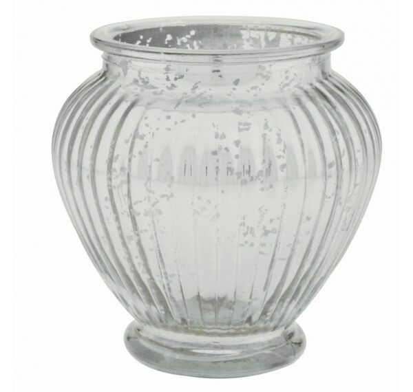 Glass Ginger Jar - Silver Mercury