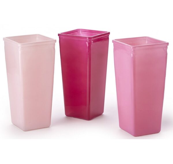 Tapered, Glass Vase - Shades of Pink