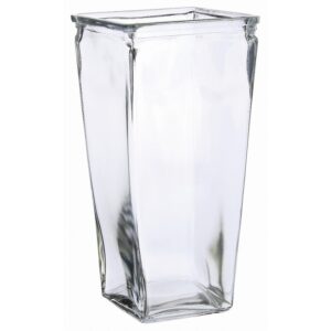 Tapered, Clear Glass Vase